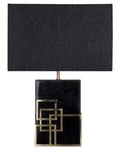 Load image into Gallery viewer, Black &amp; Gold Geo - Table Lamp
